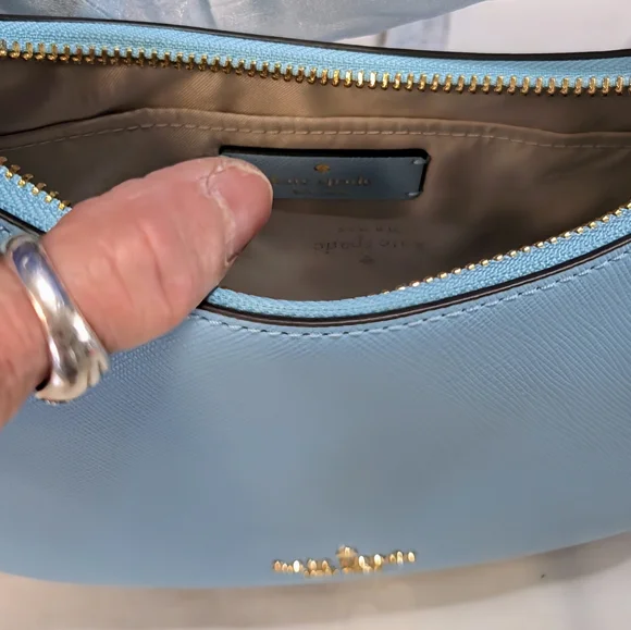 Kate Spade Paige Convertible Crossbody Purse Saffiano Leather Fountain Blue -NEW - Picture 9 of 10